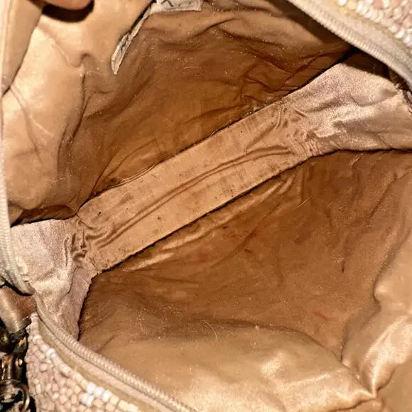 Moyna Colorful Beaded Butterfly Pattern Crossbody(very long strap) Purse Bag - Picture 9 of 14